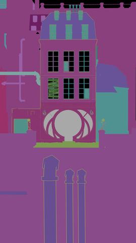 Le plan du portail en masques de couleur